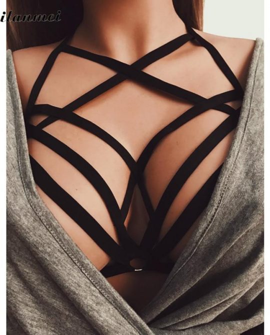 Gothic Fashion Harness Bra