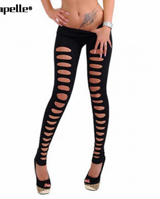 Ripped Hole Cut Out Sexy Leggings