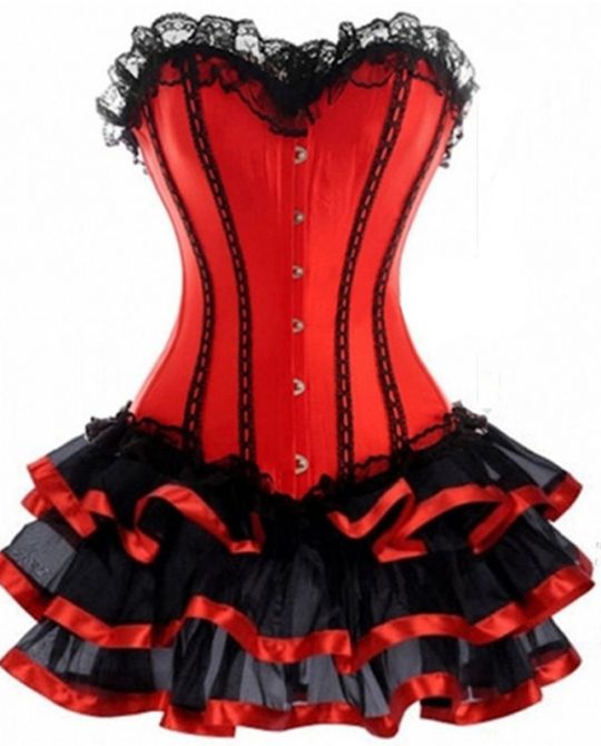 Hot Red Burlesque Corset