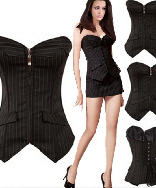 Vertical Stripes Corset Dress