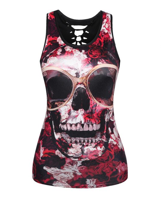 Halloween Ghost Skull Tank Tops
