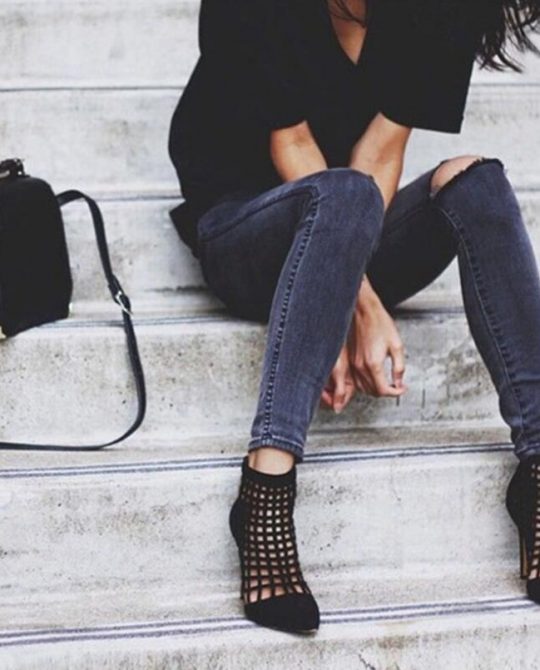 Sexy Hollow Calf High Autumn boots