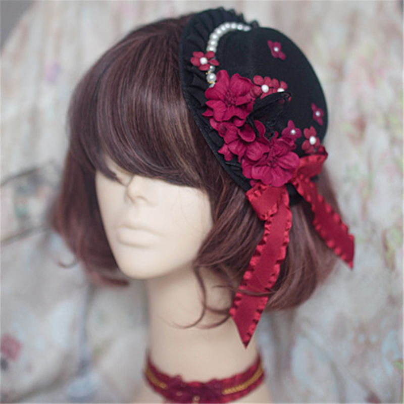 Elegant Flower & Pearl Mini Hat - Image 3