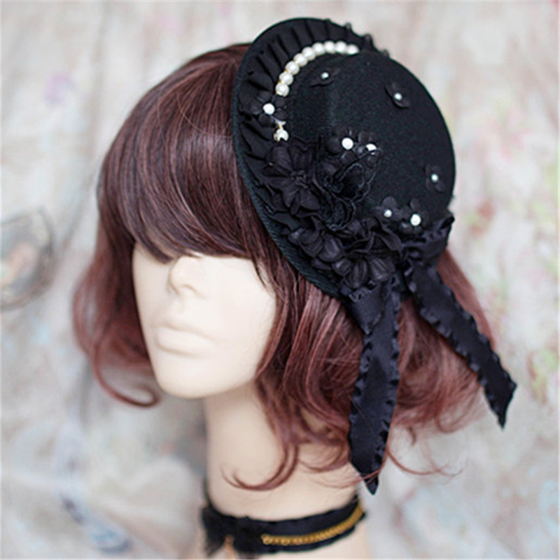 Elegant Flower & Pearl Mini Hat
