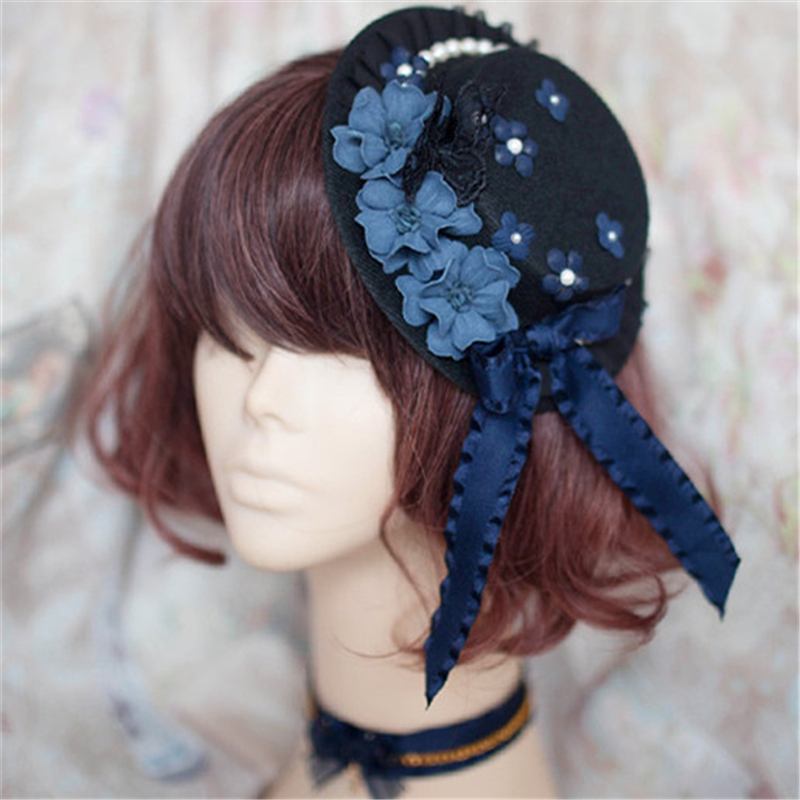 Elegant Flower & Pearl Mini Hat - Image 4
