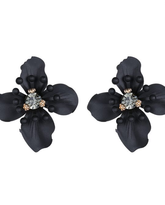 Unique Flower Crystal Stud Earrings
