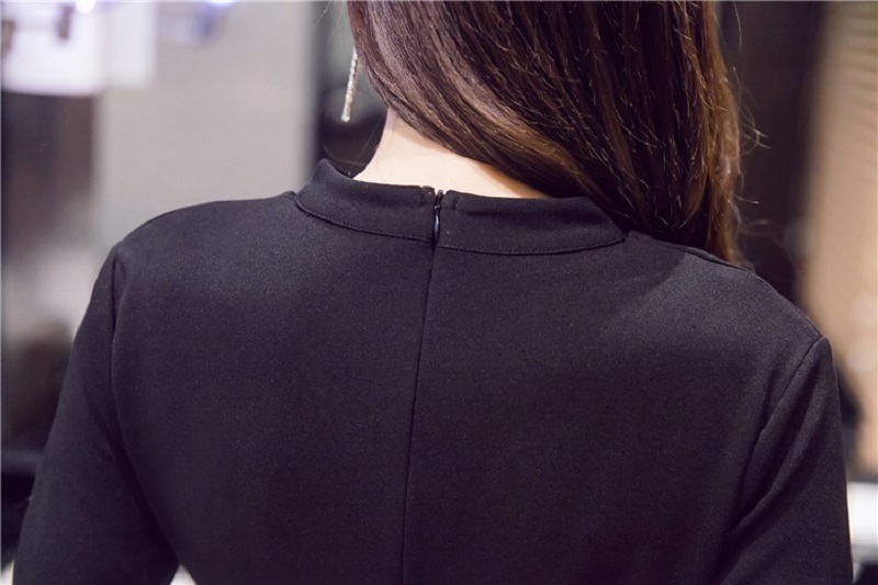 Sexy V Neck Short Elegant Long Sleeve Hollow Party Dress - Image 5