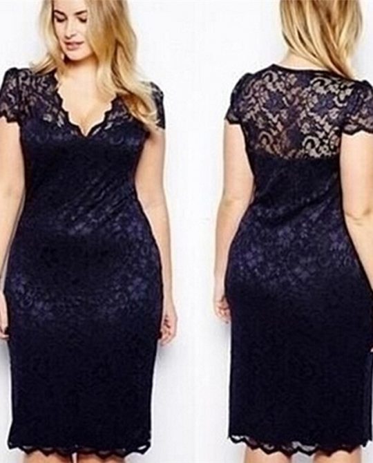 Plus Size Sexy Lace Dress