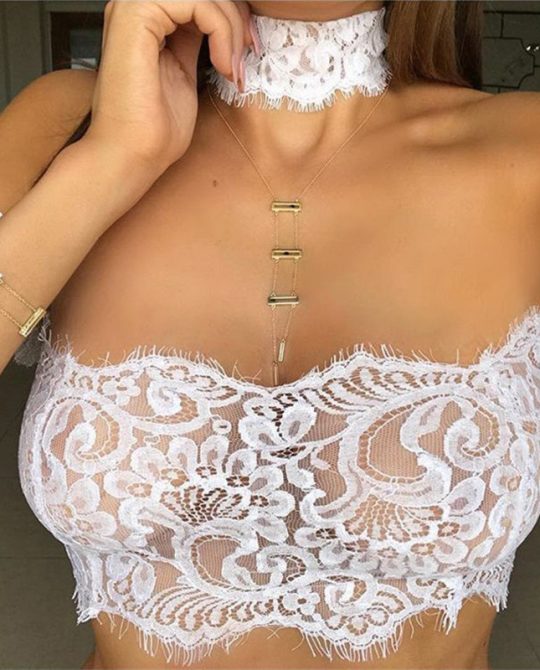 Sexy Lace Briefs Tube Top