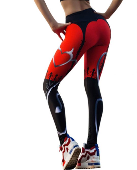 Sexy Heart Print Leggings