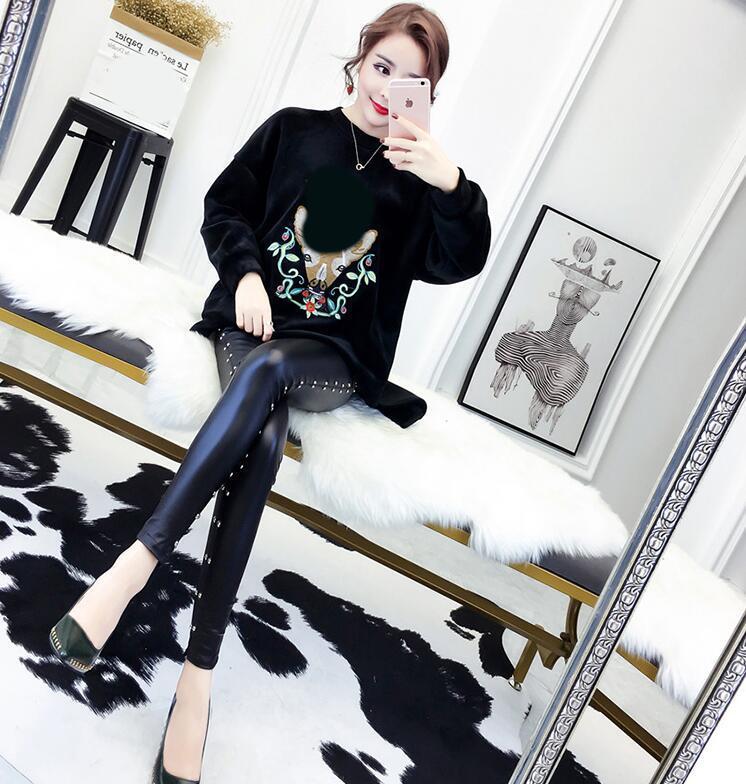 PU Leather Slim Spike Pants - Image 4