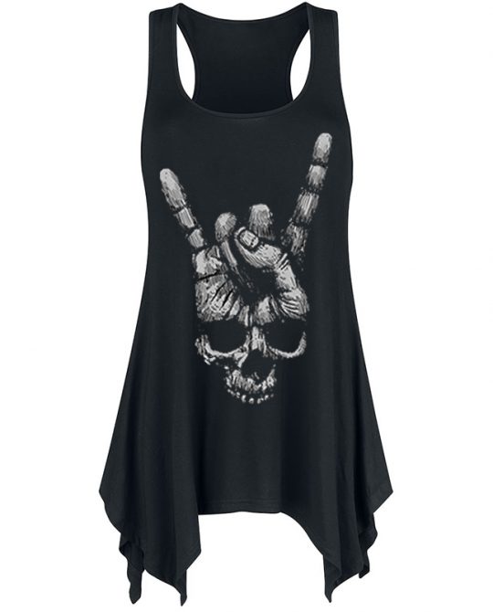 Summer 3D Devil Salaute Skull T-shirt