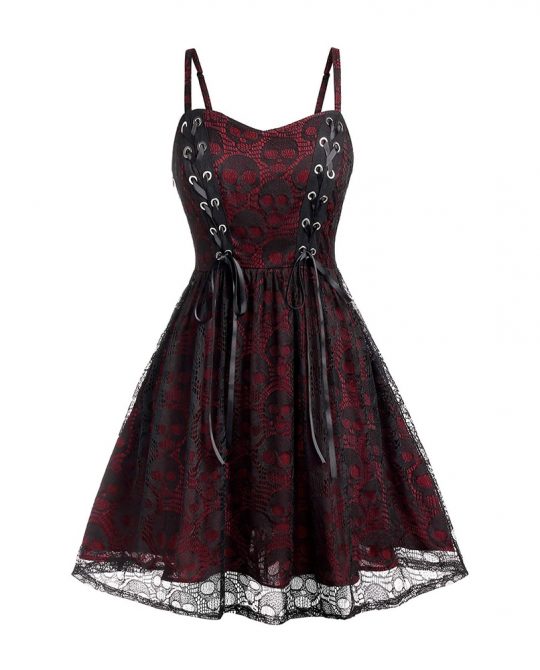 Gothic Vintage Mesh Maiden Casket Dress