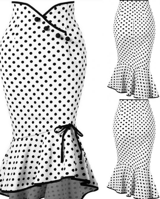 Summer Ruffles Tight-Fitting Club Party Formal Skirt