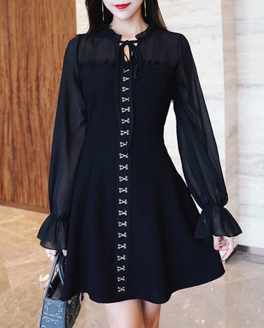 Gothic Vintage Elegant Office Dress