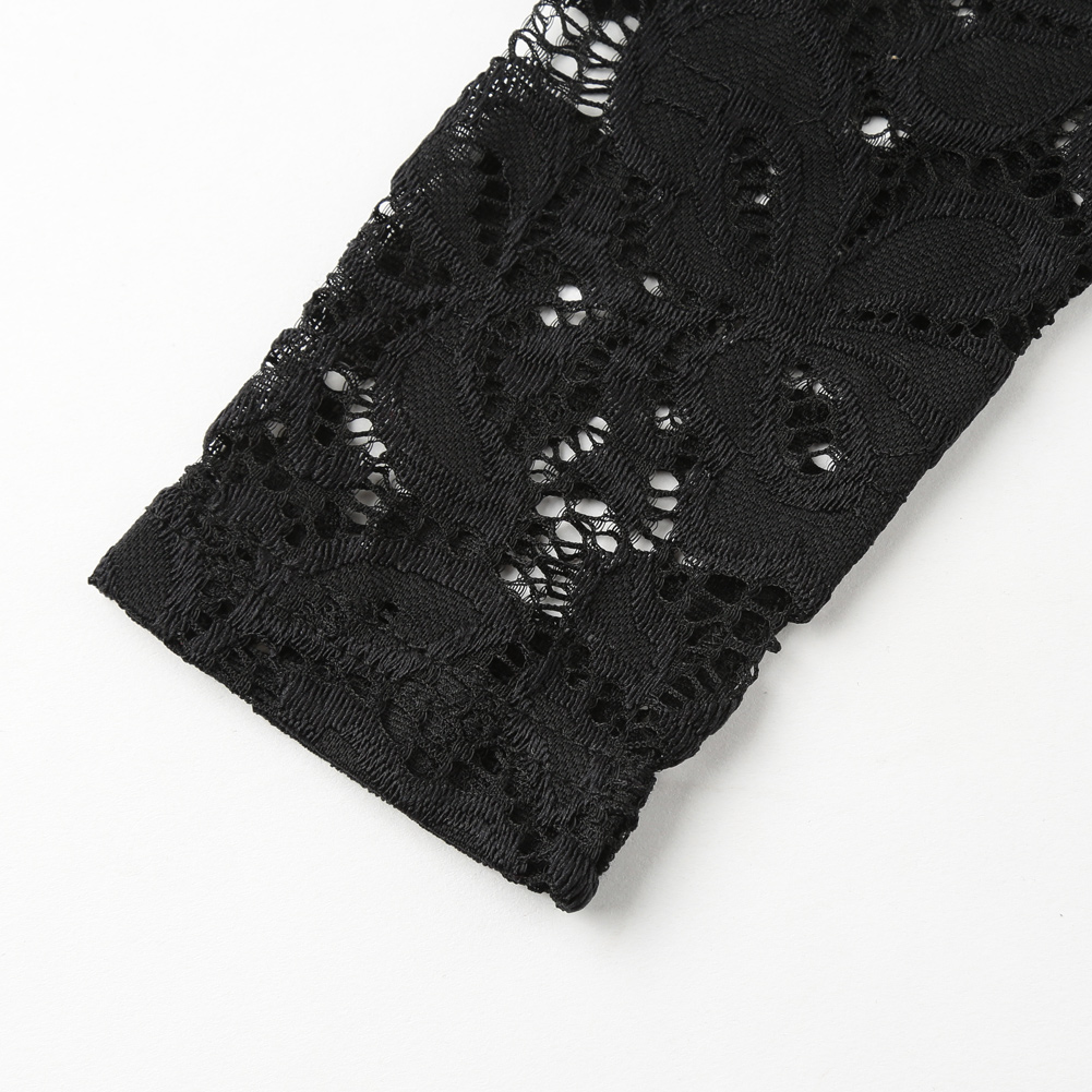 Spring Sexy Slash Neck Lace Blouse - Image 4