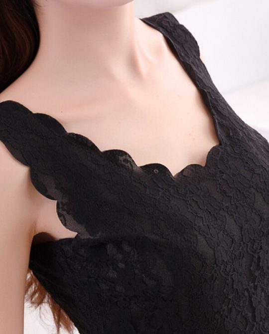 Gothic Black Lace Camisole Tank Top