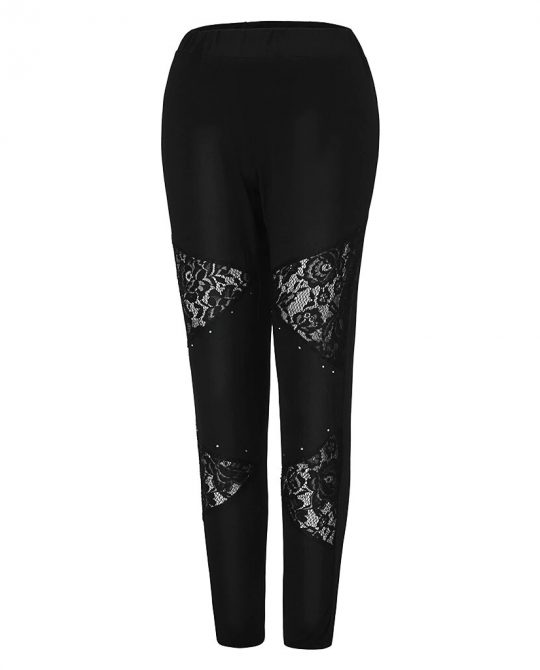 Studded Flower Casual Leggings