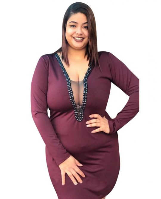 Mini Mesh Rivet Party Dress