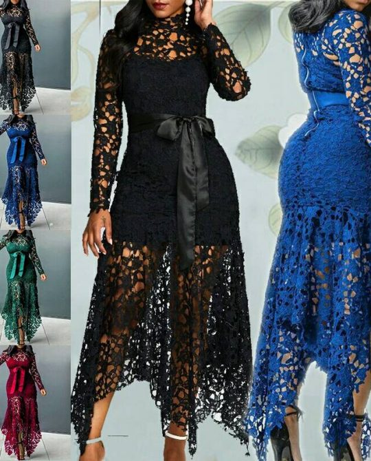 Perspective Party Fishtail Lace Dress