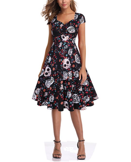 50s Summer Gothic Party Dress