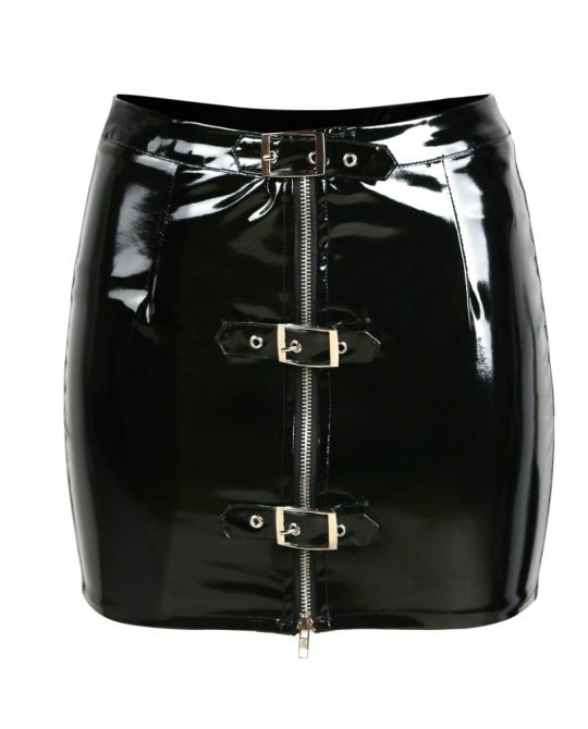 Gothic Wet Look Latex Pencil Skirt