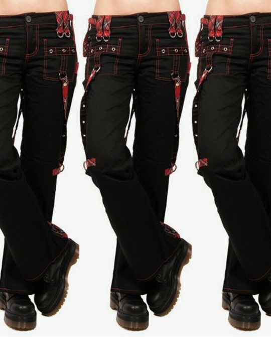 Gothic High Waist Cargo Pants