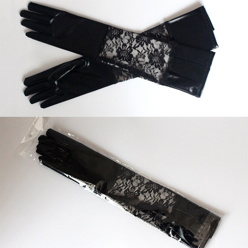 Lace Faux Long Gloves - Image 4