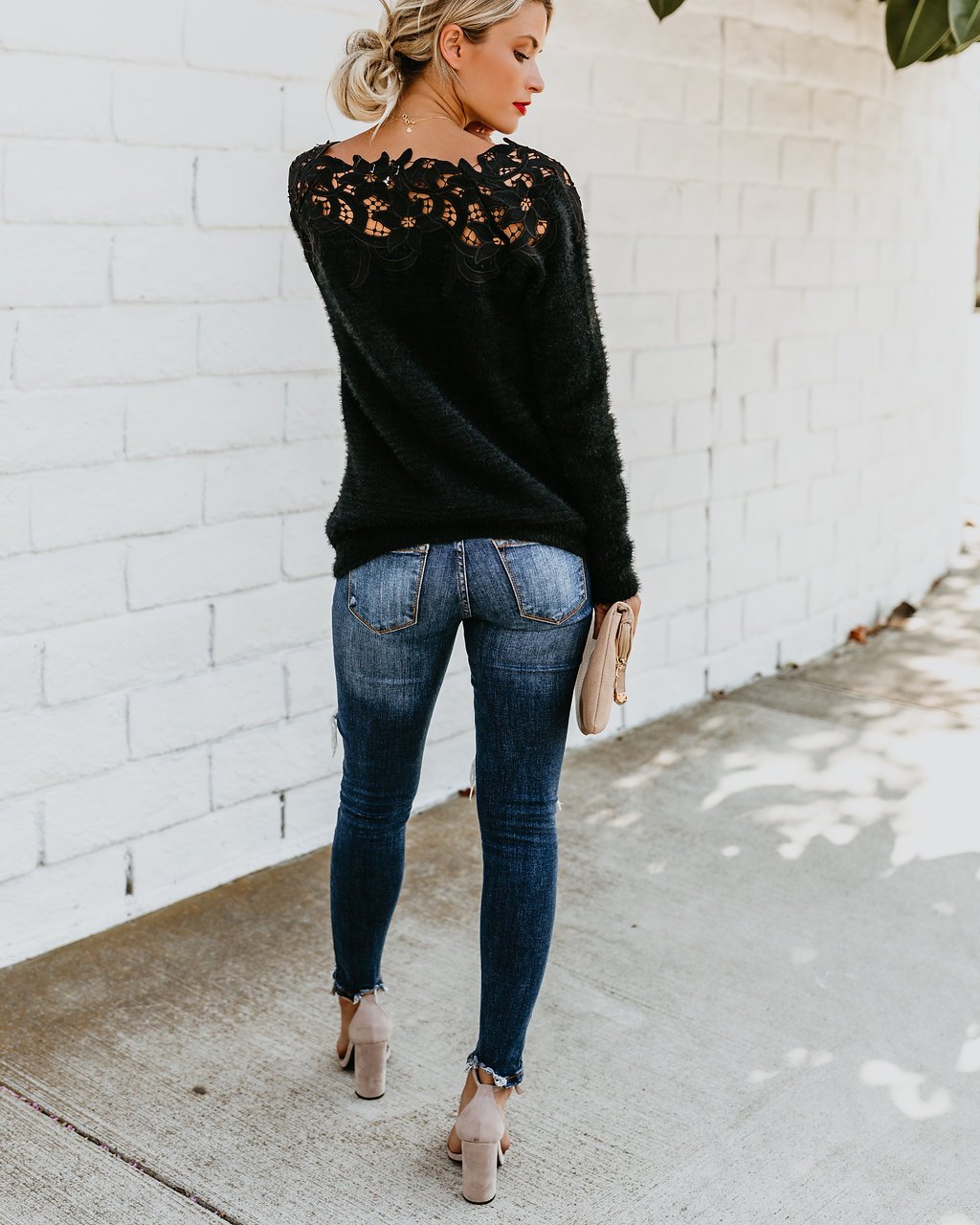 Lace Ruffles Fluffy Warm Pullover Jumper - Image 5