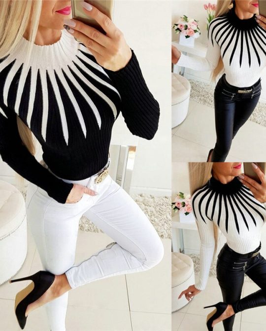 Warm Long Sleeve Turtleneck Jumper