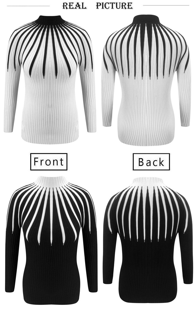 Warm Long Sleeve Turtleneck Jumper - Image 4