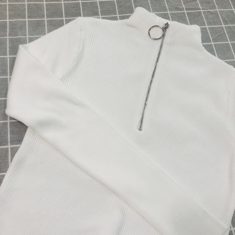 Gothic Zipper Spring Turtleneck Jumper - Image 6