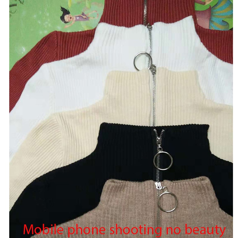 Gothic Zipper Spring Turtleneck Jumper - Image 4