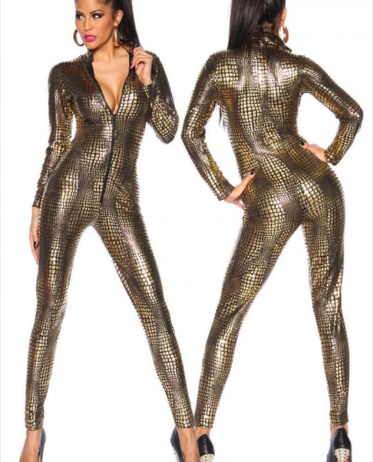 Latex PVC Snake Jumpsuit