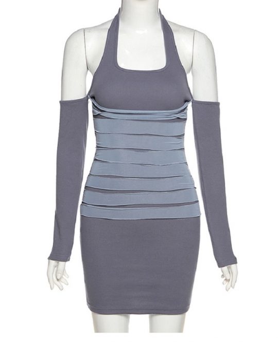 Punk Off Shoulder Mini Dress