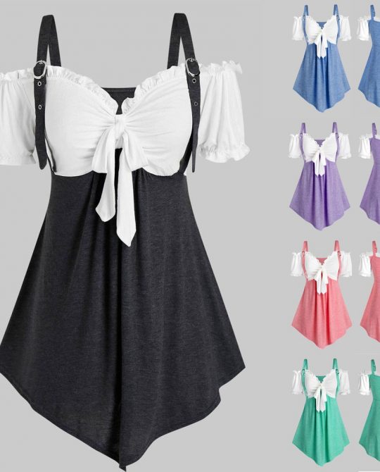 Summer Bandage Cold Shoulder Top