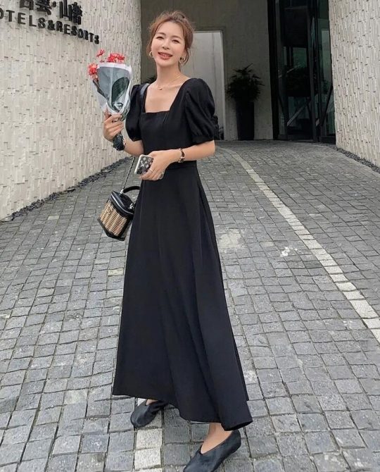 Gothic Vintage High Waist French Dress