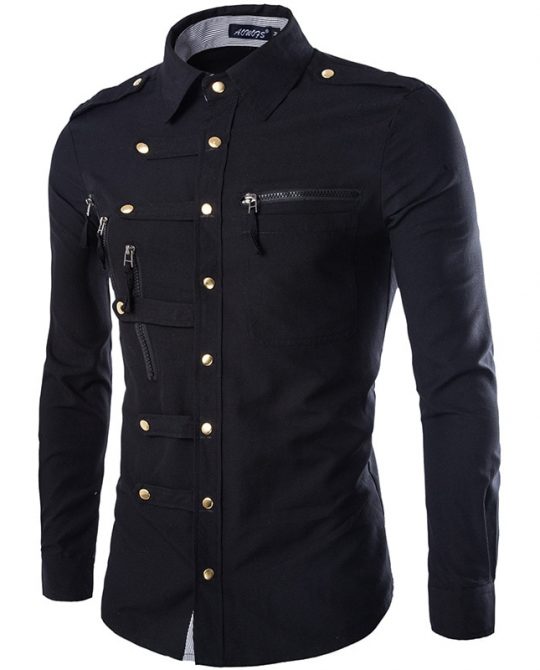 Cargo Double Pocket Slim Fit Shirt