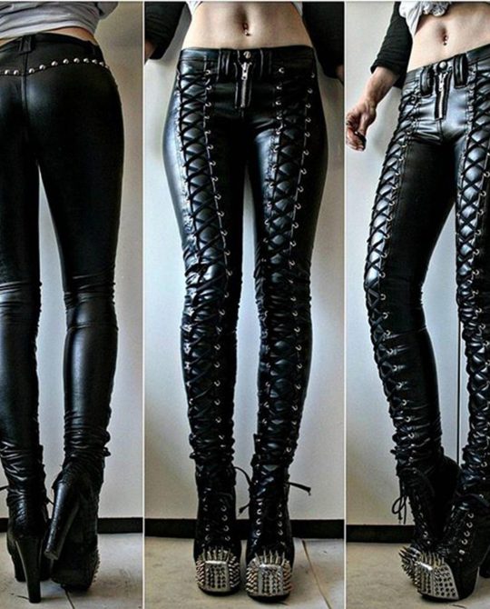 Steampunk Faux Leather Carnival Pants