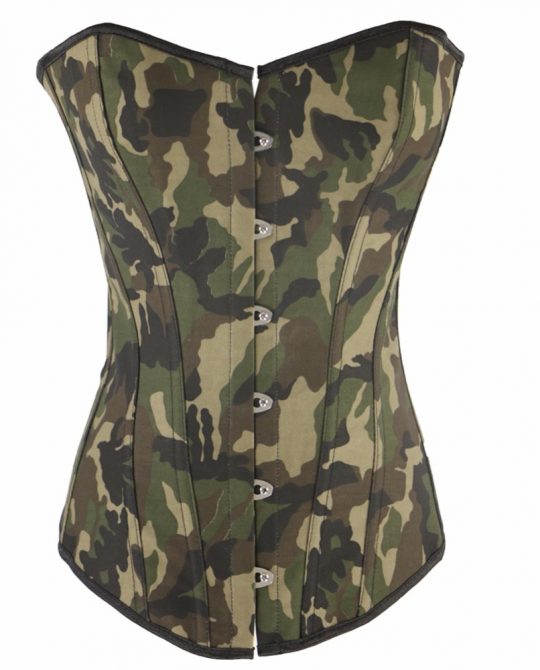 Camouflage Outwear Lace Up Corset