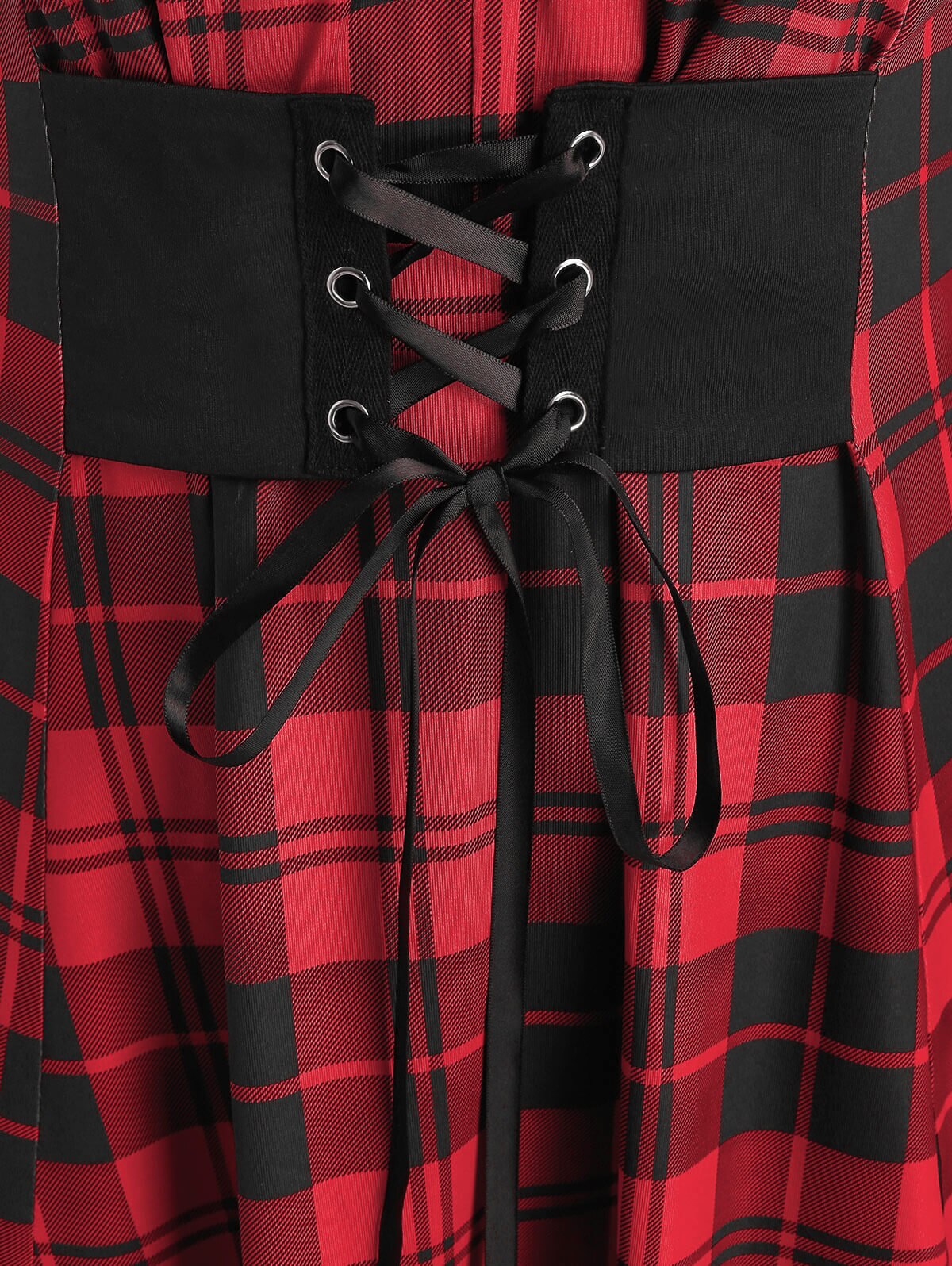 Plaid Half Zip Sleeveless Casual Top - Image 4