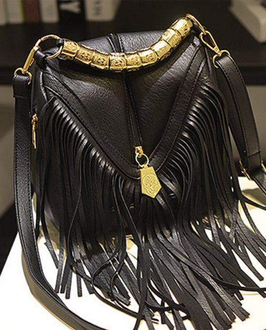 Tassel Vintage Zipper Handbag