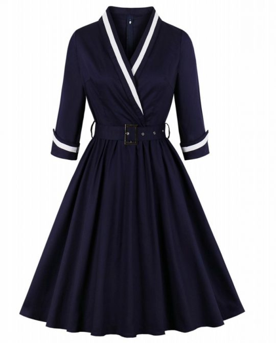 Autumn Retro 50s 60s Vintage Swing Dress