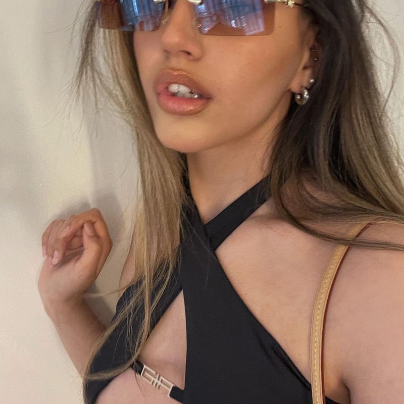 Metal Chain Halter Cut-Out Top - Image 3