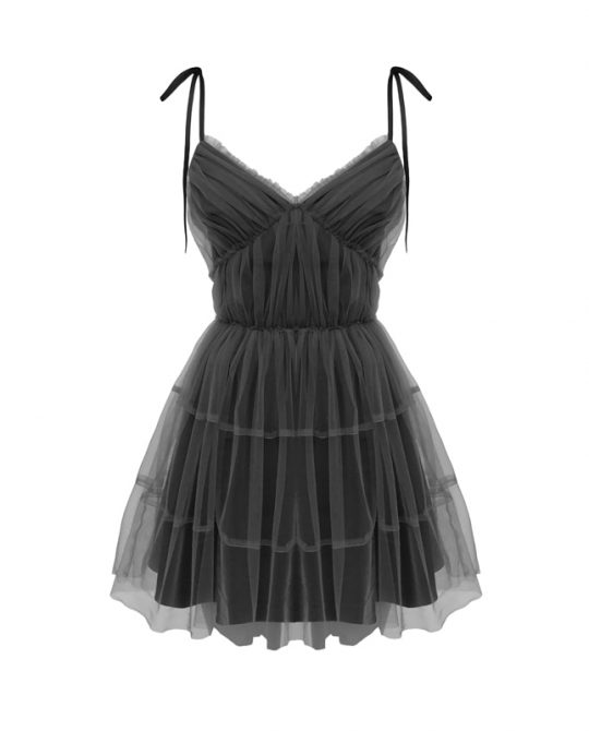 Gothic Vintage Spaghetti Mesh Patchwork Dress