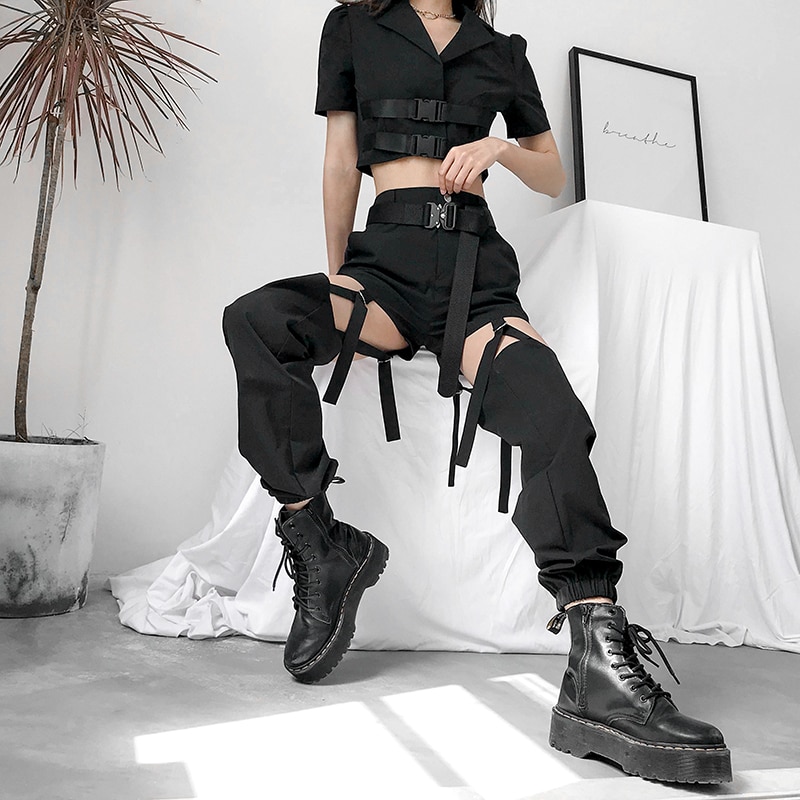 Adjustable Cargo Street Style Pants - Image 3