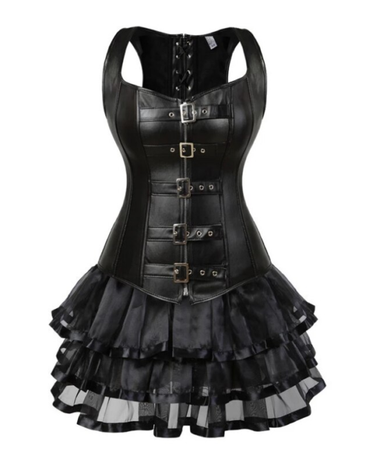 Steampunk Body Shaper Buckle Bustier Corset