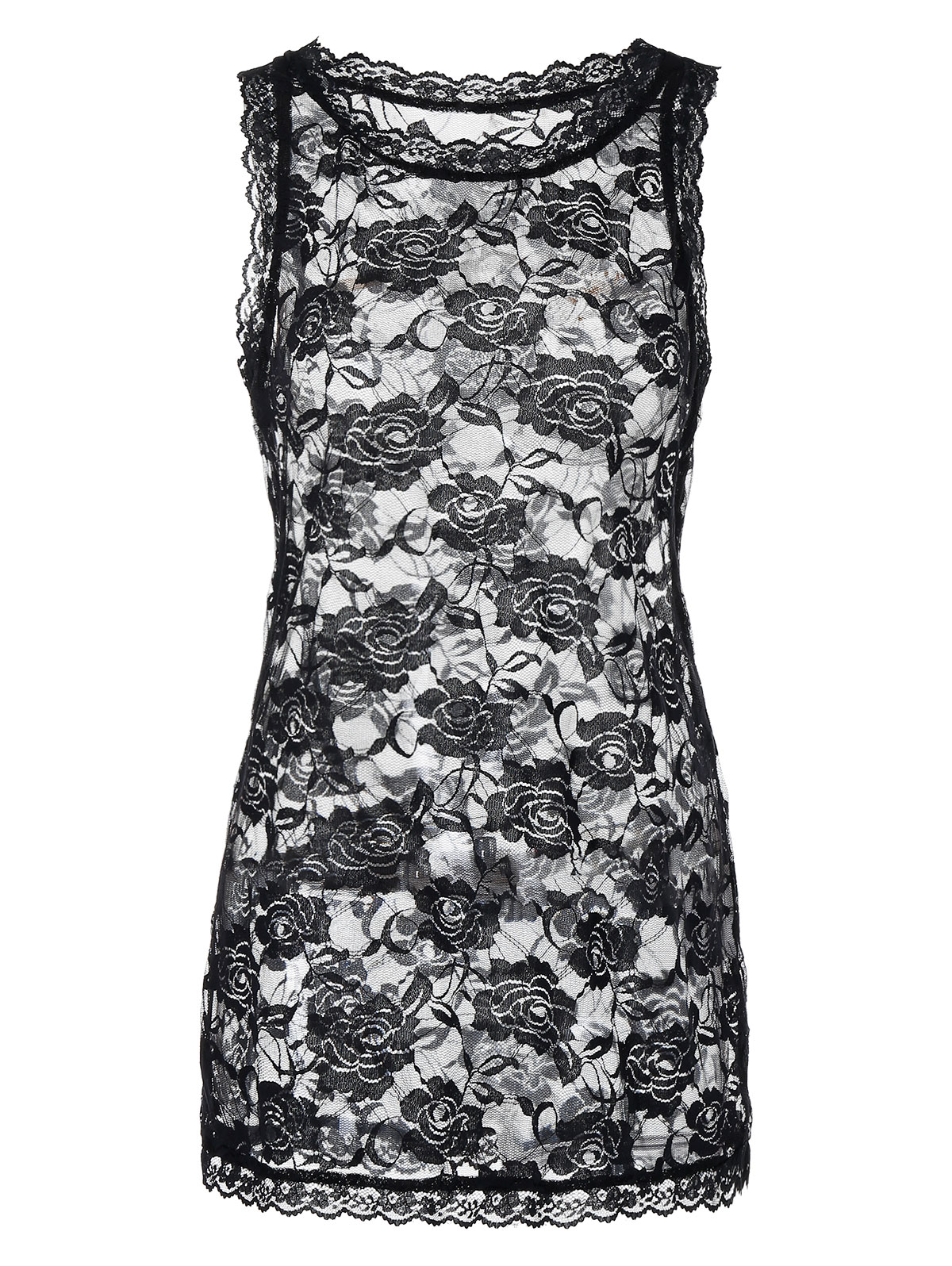 Gothic Floral Lace Short Sleeve Top - Image 4