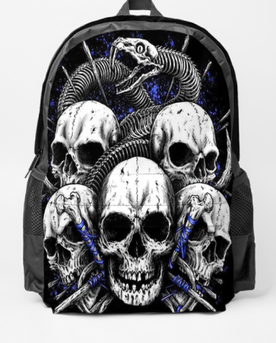 Snake Skull Skeleton Backpack