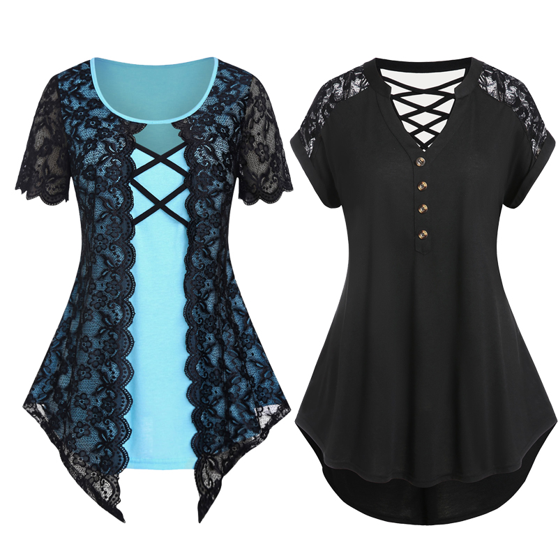 Gothic Crisscross High Lace Top